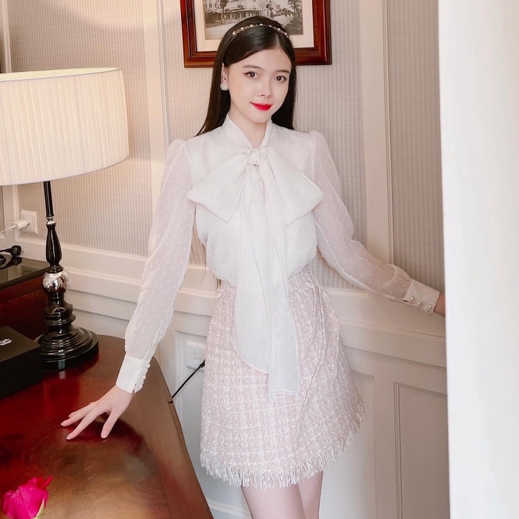 Mita Boutique - Áo Sơ Mi Cổ Nơ Xenia Mita - MÍM008