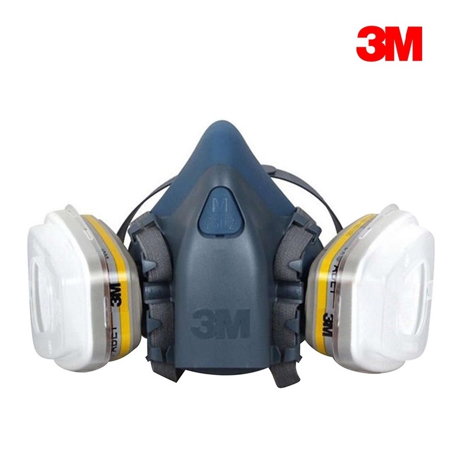 Mặt nạ phòng độc 3M 7502 kết hợp phin lọc 3M 6003 | Chống độc, hơi hữu cơ, khói hàn, bụi mịn - Thinksafe