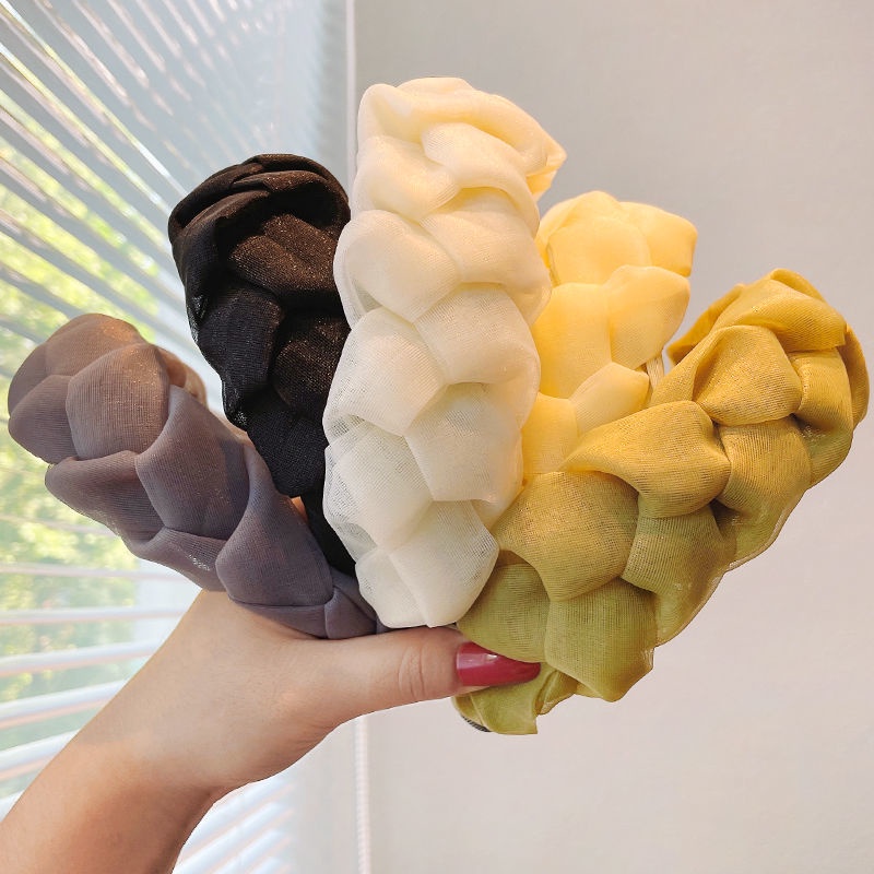 Băng đô hỗ trợ rửa mặt bản rộng phong cách mùa hè Pháp dành cho nữ 2021