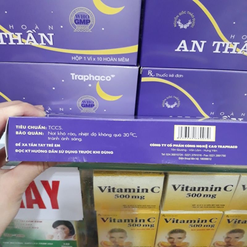 Hoàn An Thần cho  người mất ngủ giảm lo lắng căng thẳng khó ngủ ngủ không sâu giấc Hộp 10 viên
