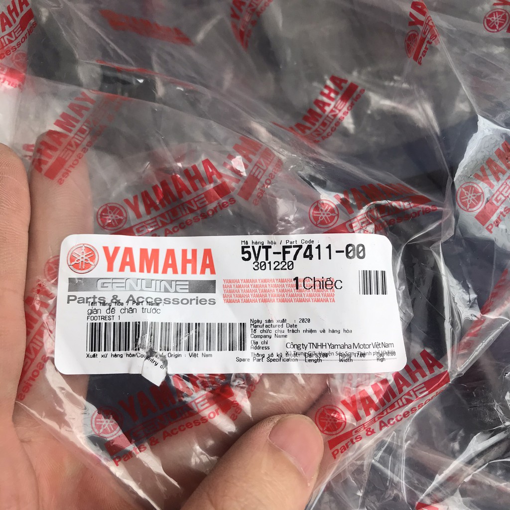Giàn để chân, gác (giá) để chân trước chính hãng Yamaha xe Gravita, Exciter 4 số, Taurus, Jupiter, Ex 5 số, Ex 150