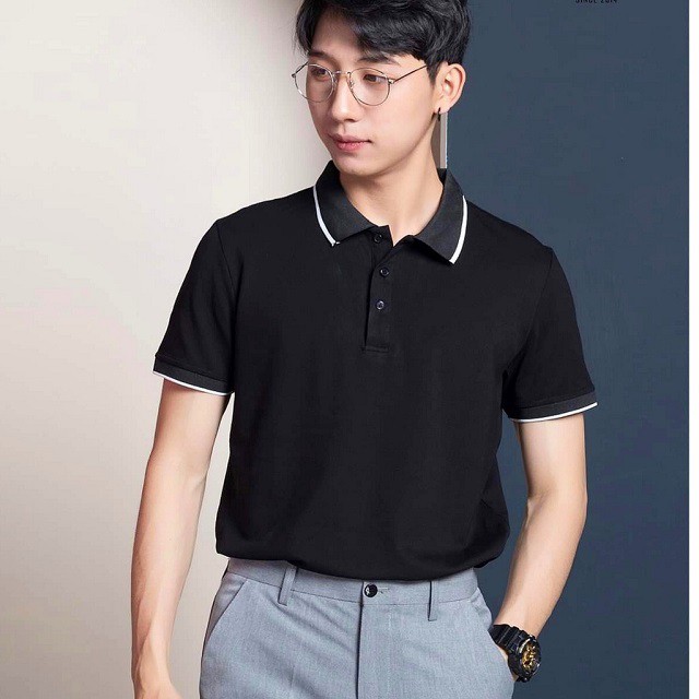 [Free Ship] Áo polo nam phong cách Hàn - chất liệu gai cá sấu