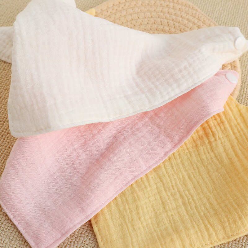 Set 3 Yếm Ăn Cotton Mềm Mại Hình Tam Giác Dành Cho Các Bé