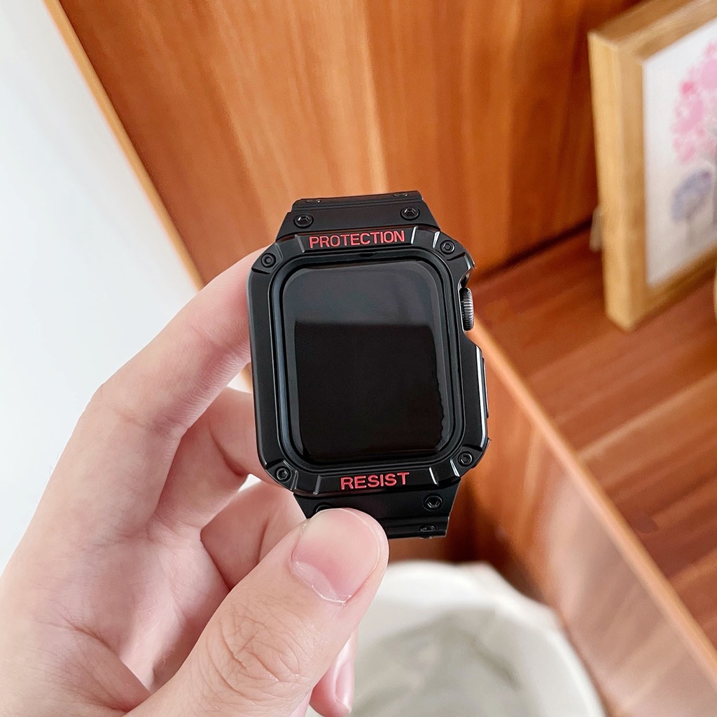Dây Đeo Đồng Hồ Bằng silicone Trong Suốt Chống Nước 38 / 40 / 42 / 44 / 41 / 45mm Cho Apple Watch Series 7 6 5 4 3 2 1