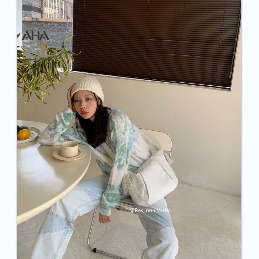 Túi xách AHA official chất liệu da cỡ lớn phong cách cổ điển cho nữ