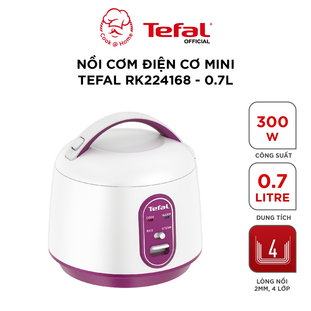 Nồi cơm điện cơ mini Tefal RK224168 – 0.7L, 300W