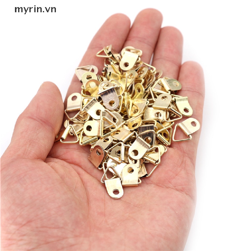 Bộ 100 Móc Treo Khung Ảnh Hình Chữ D Mini 10x20mm