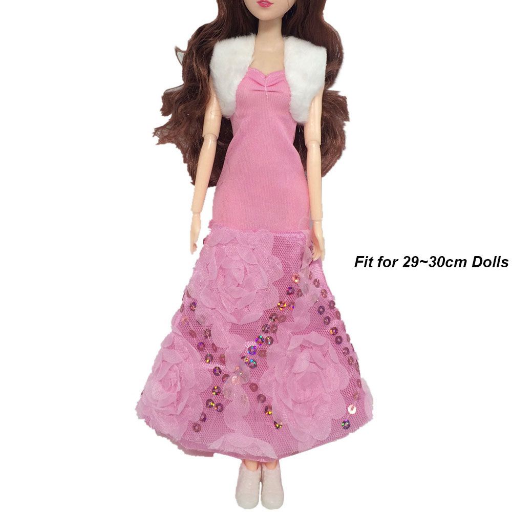 Đầm thời trang xinh xắn cho búp bê 30cm DIY