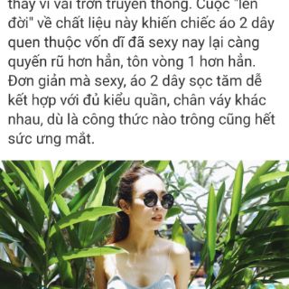 Áo 2 dây len tăm