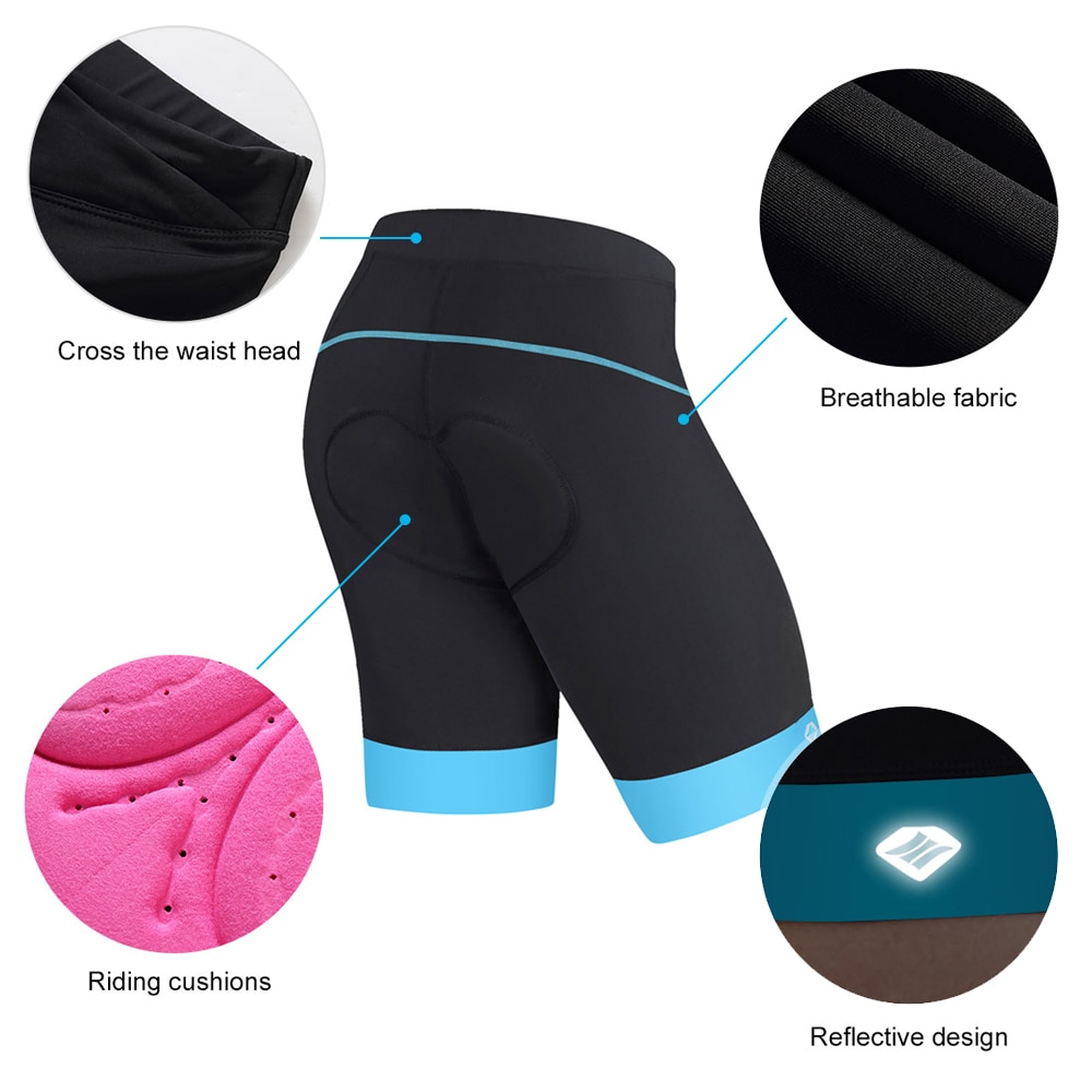 Santic Quần Soóc Đạp Xe Quần Soóc Đạp Xe Có Đệm 4D Chống Sốc Cho Nữ Quần Soóc Đạp Xe Đường Trường Cho Nữ MTB KS6009