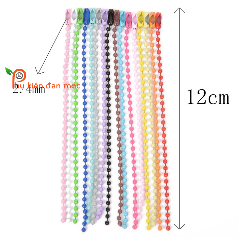 (Set 10) Móc Dây Bi, Xích Bi Gắn Móc Khóa Handmade