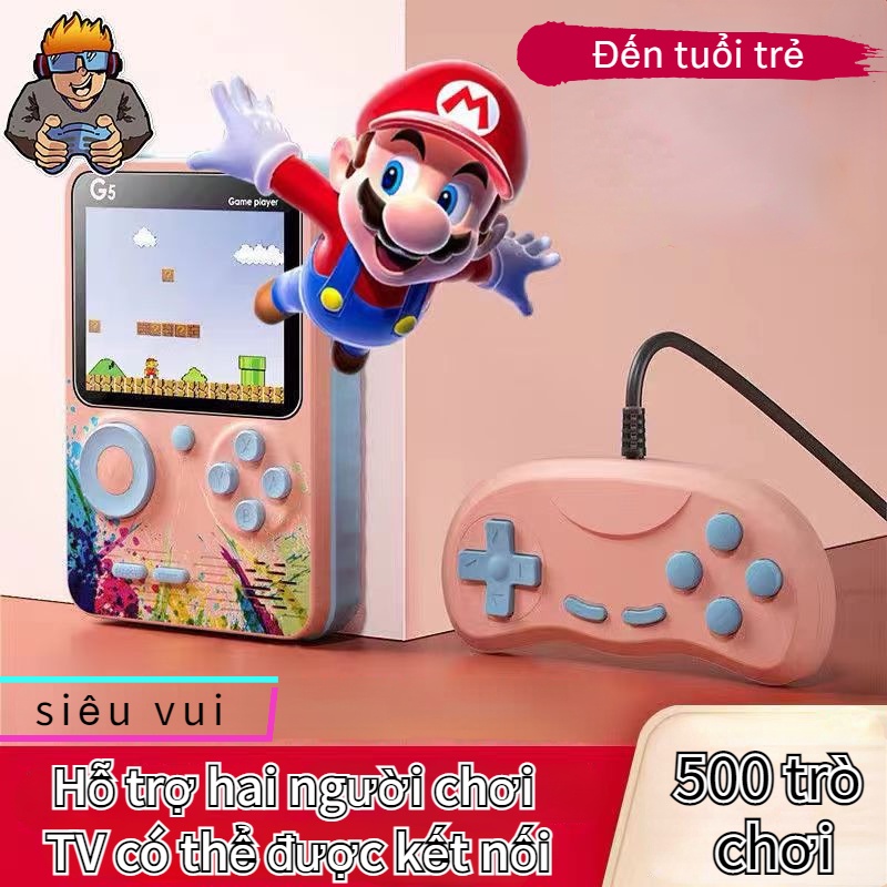 Bảng điều khiển trò chơi cầm tay G5 chứa 500 Hộp điều khiển trò chơi video chơi game cổ điển Hộp trò chơi di động