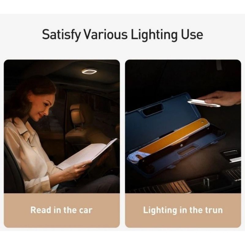 Đèn đọc sách pin sạc dùng trong xe hơi Baseus Bright Car Reading Light- New 100% LV832