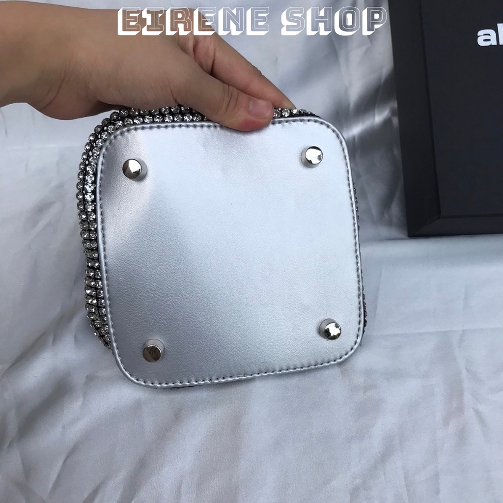 Túi xách đi tiệc cao cấp wang tote bucket đính đá lấp lánh hàng fullbox