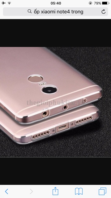 Combo: 2 ốp dẻo trong Xiaomi Note4,Note4X