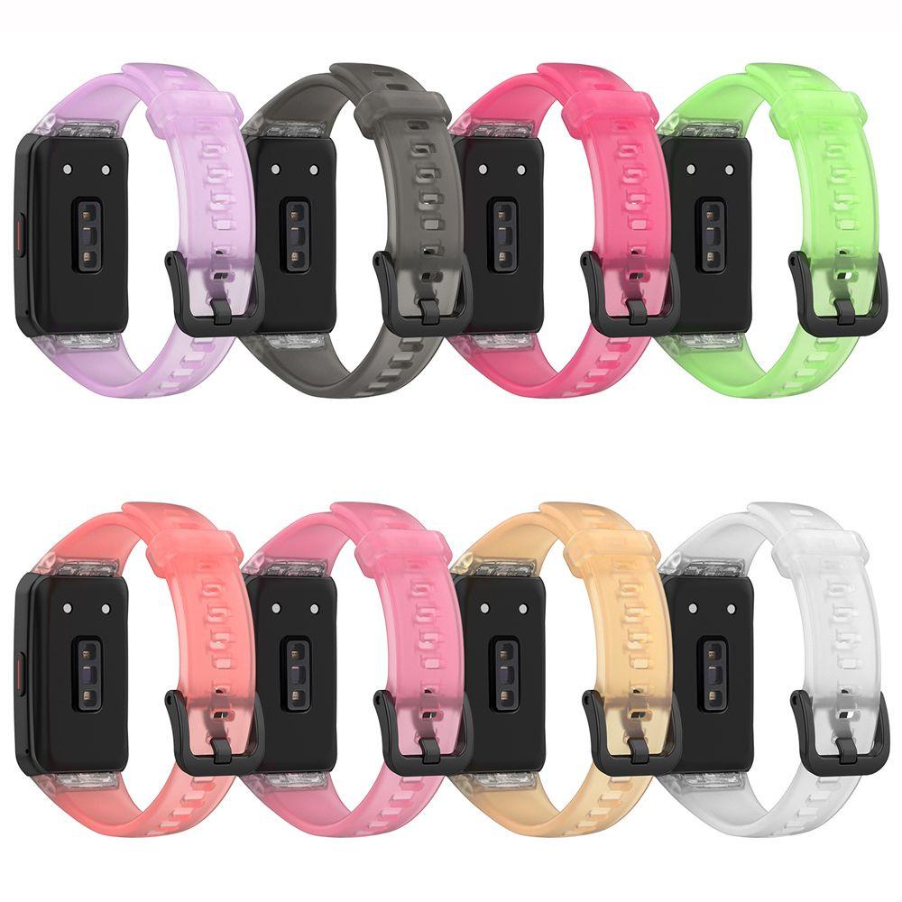 BTLIMER Dây Đeo Thay Thế Chất Liệu Silicon Màu Trơn Cho Huawei Band 6 Honor Band 6