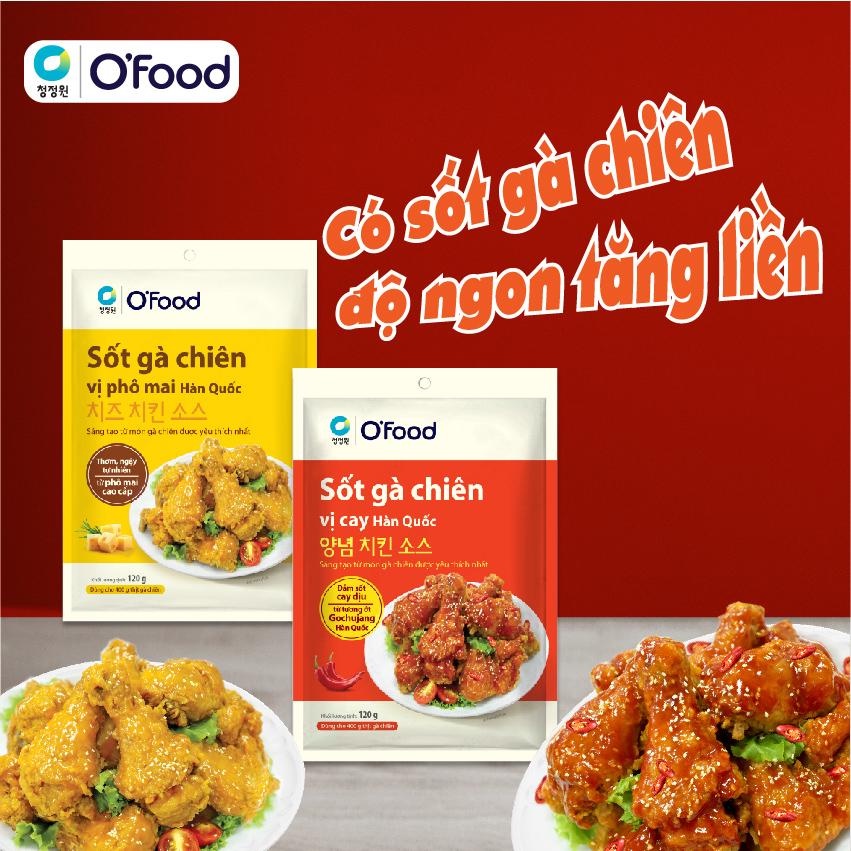 Sốt Gà Chiên 2 vị cay và phô mai O'food gói 120g