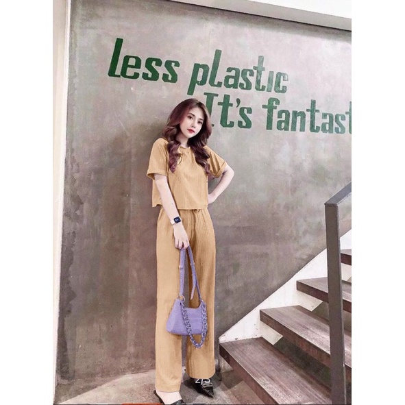 Set bộ thun borip siêu mềm mịn co giãn thoáng mát cao cấp mặc ở nhà, mặc đi chơi