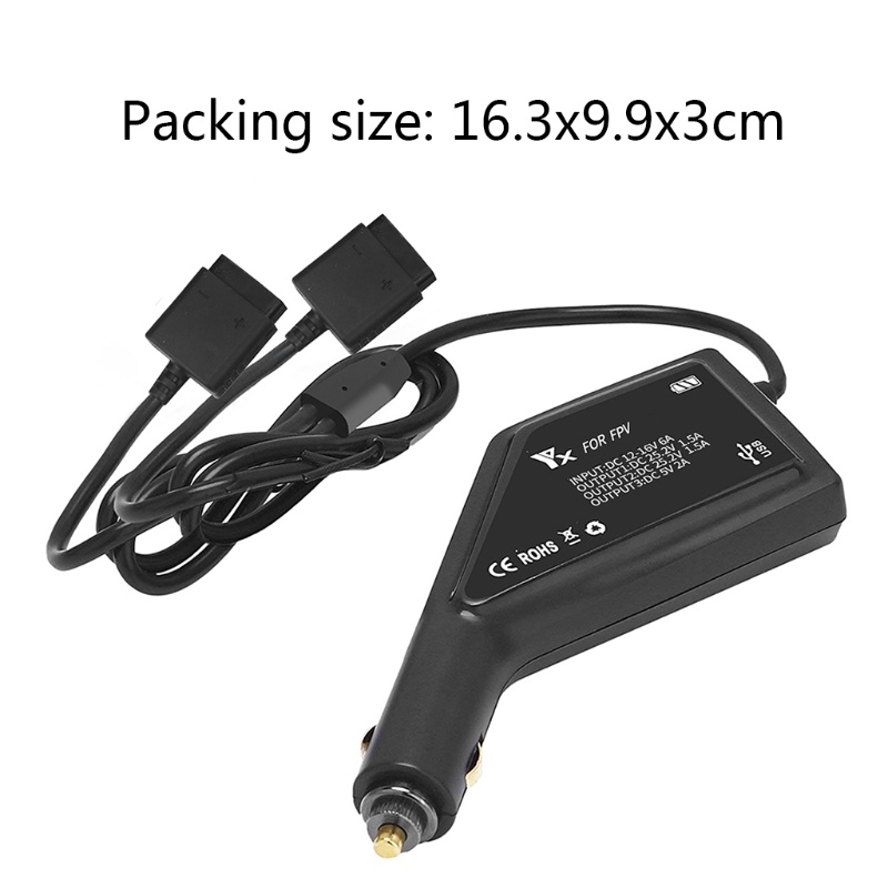 Bộ Sạc Xe Hơi zzz 3 Trong 1 Điều Khiển Từ Xa Cho D-JI FPV Combo