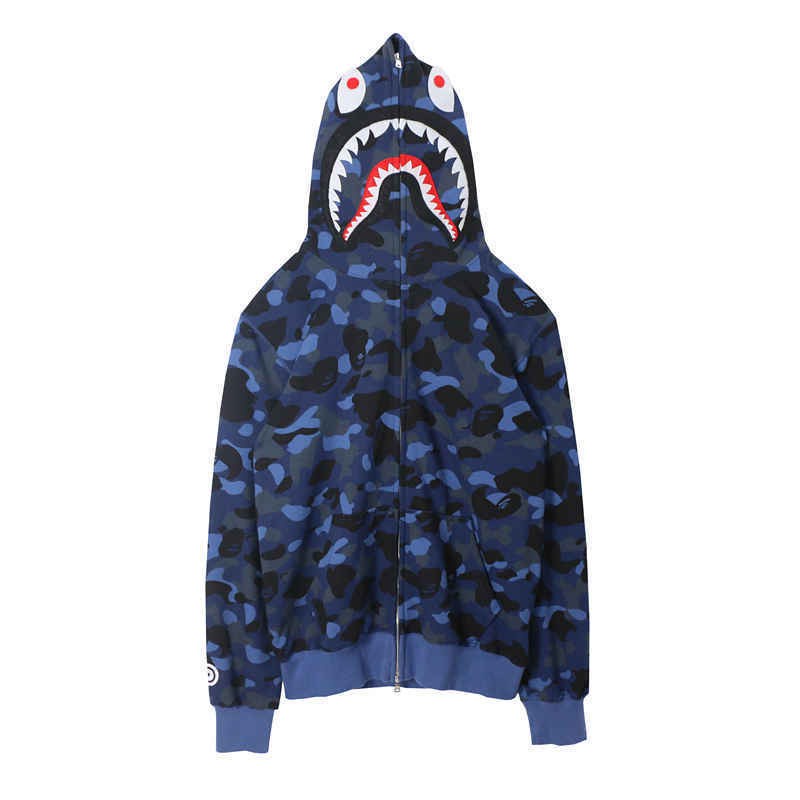 Áo khoác hoodie zip in hình cá mập cá tính form dáng nam nữ hàng dẹp