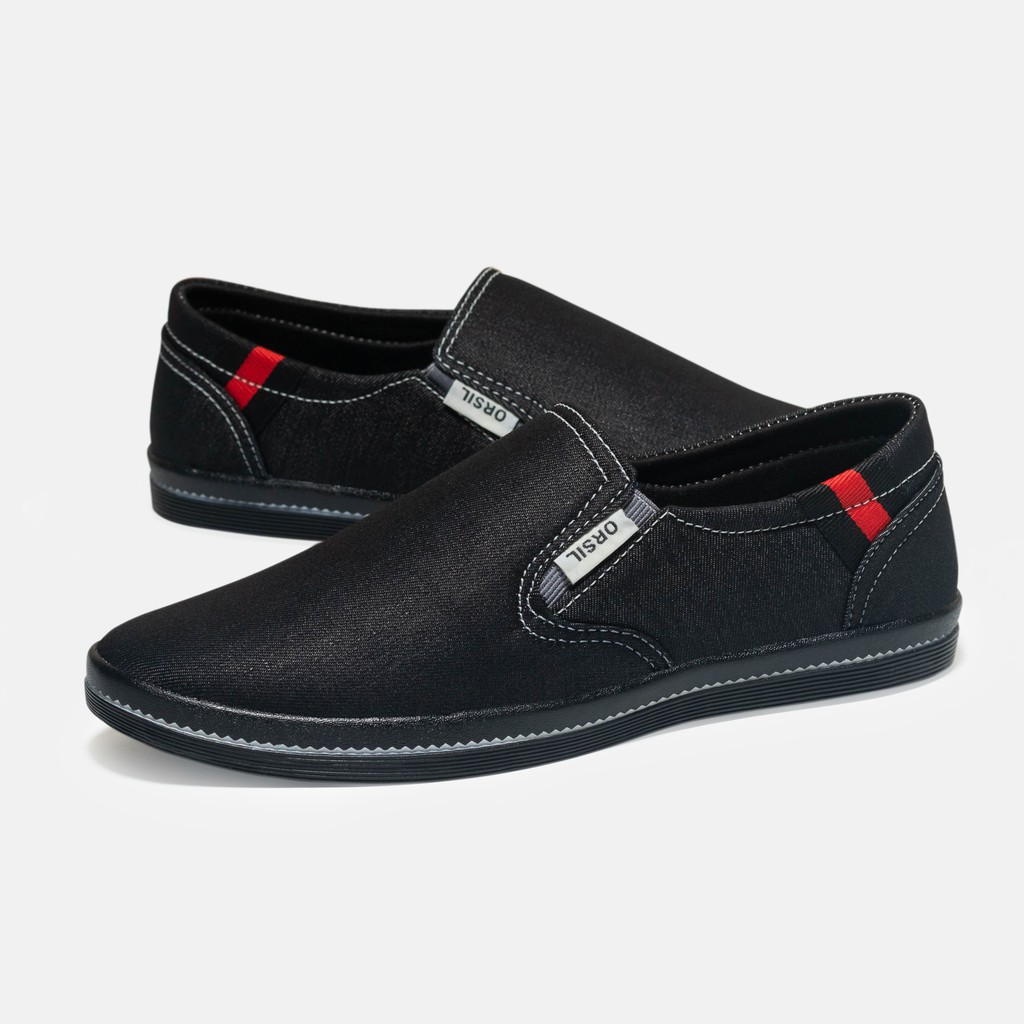 Giày lười vải nam ORSIL mã L15 màu đen | BigBuy360 - bigbuy360.vn