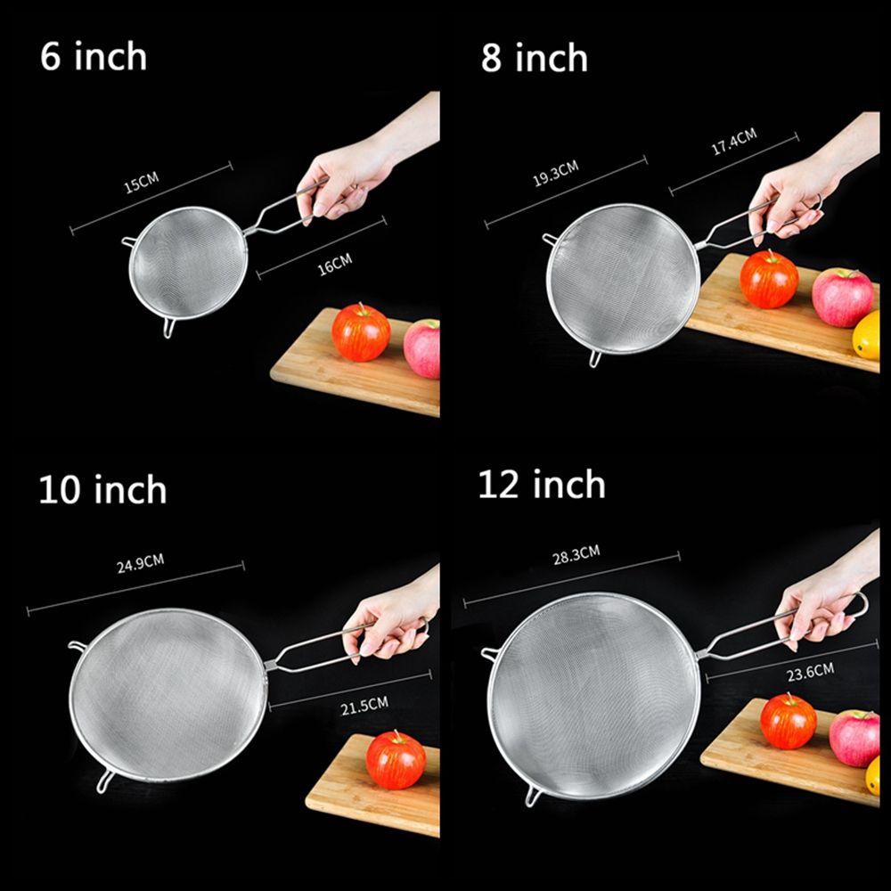 Rây Lọc Bột Trái Cây Bằng Thép Không Gỉ 6 / 8 / 10 / 12 inch