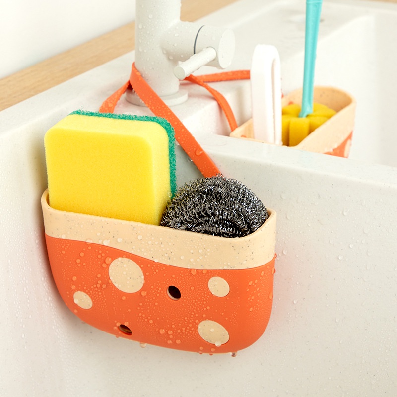 Giá Đỡ Xà Phòng / Mút Rửa Chén Treo Bồn Rửa Nhà Bếp Tiện Dụng