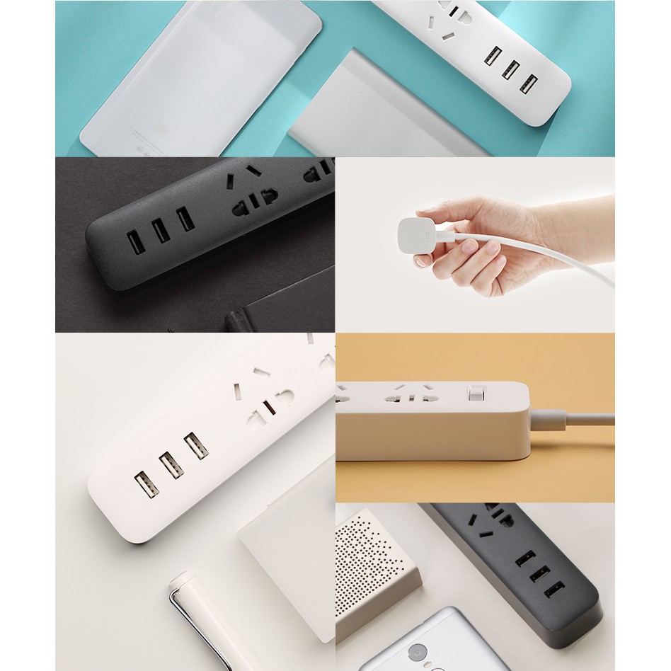 Ổ cắm Xiaomi Power Strip có 3 cổng USB