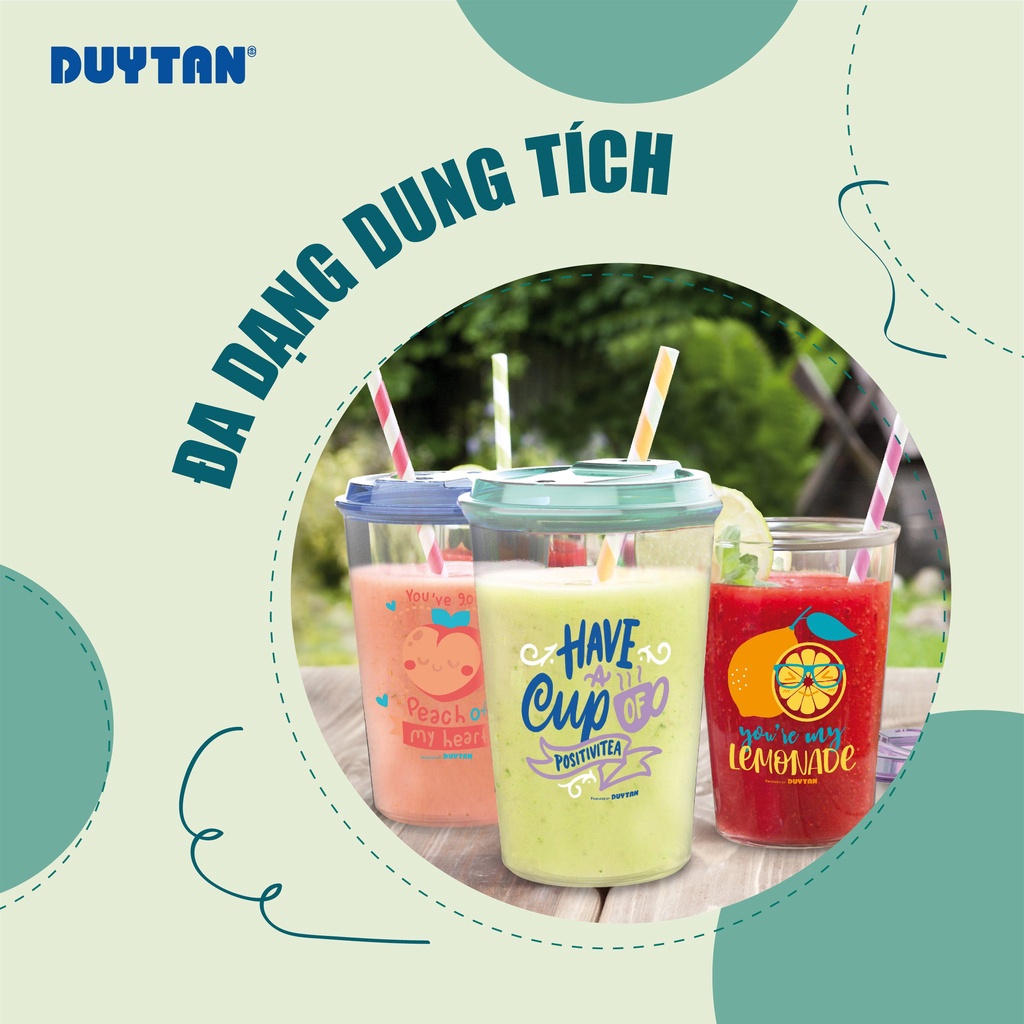 Ly trong Nhựa Duy Tân dung tích 600ml /800ml - nhiều sắc màu