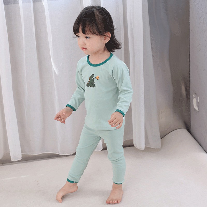 Bộ đồ mặc nhà eo cao họa tiết hoạt hình đáng yêu thoải mái cho bé