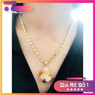 DÂY CHUYỀN MẶT HOA MAI ĐÍNH ĐÁ CAO CẤP MẠ VÀNG