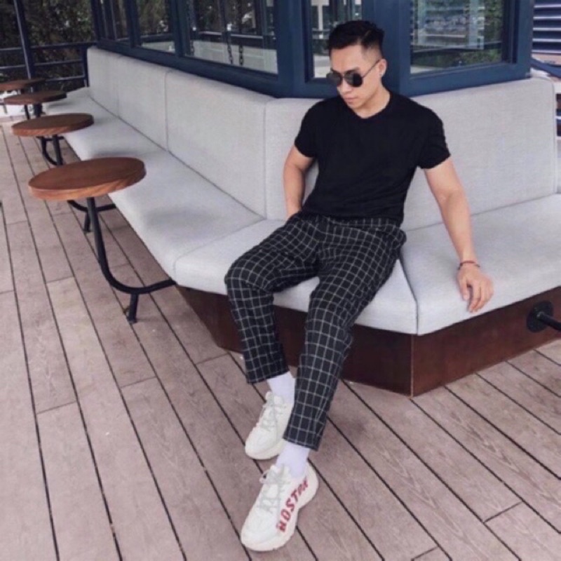 Quần Baggy Nam Nữ Kẻ Caro PLAID Ống Suông Unisex - Kiểu quần ống rộng suông vải Plaid kẻ caro Khanh Store 24