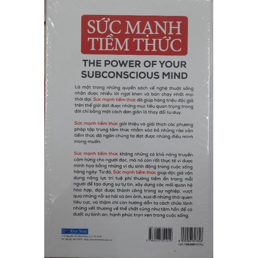 Sách - Sức Mạnh Tiềm Thức Phiên Bản Bìa Cứng - First News