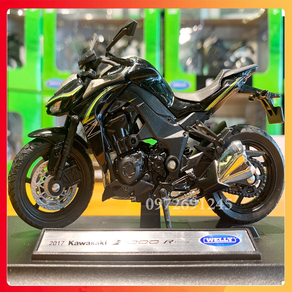 Xe mô hình Kawasaki Z1000 tỉ lệ 1:18 Welly