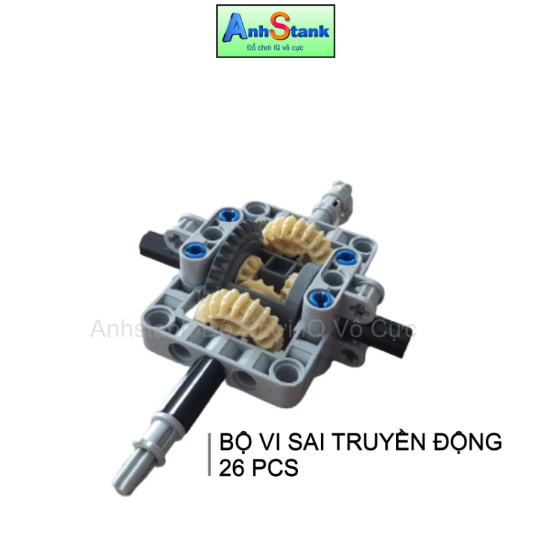Mô hình technic chi tiết mở rộng, bộ vi sai tương thích nhiều MOC, 9686 bảo hành 1 : 1