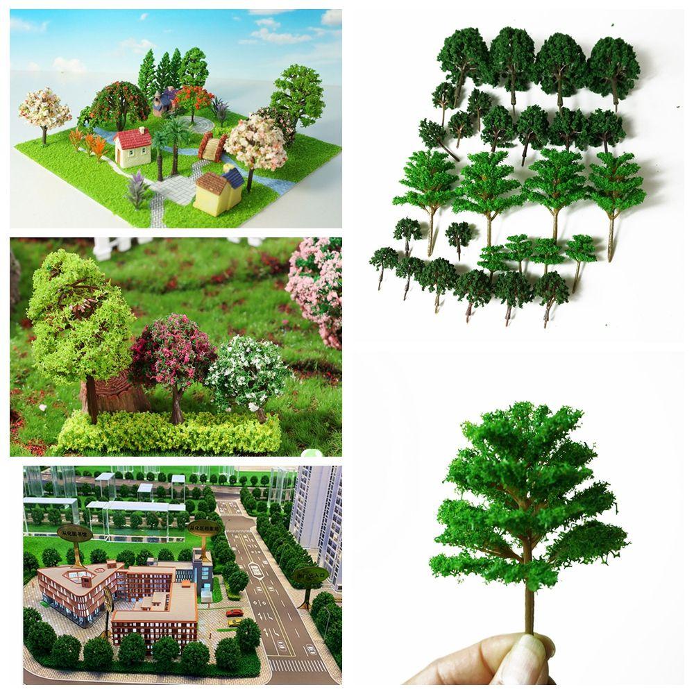 Bộ 1 28 Mô Hình Cây Giả Dùng Trang Trí DIY