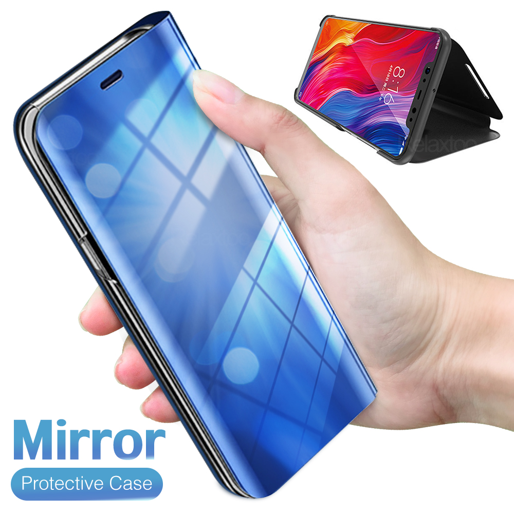 Bao Da Nắp Gập Mặt Gương 360 Độ Chống Sốc Cho Oppo Find X3 Pro A94 F19 Pro Plus Realme V5 8 Pro