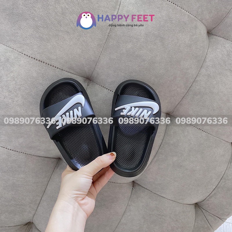 Dép lê móc ni-ke cho bé trai bé gái , dép thời trang siêu nhẹ chống trượt- Happy Feet No2128
