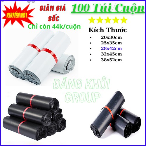 Túi Niêm Phong Đóng Gói Hàng Kích Thước 28X42 Quy Cách 100Túi/Cuộn