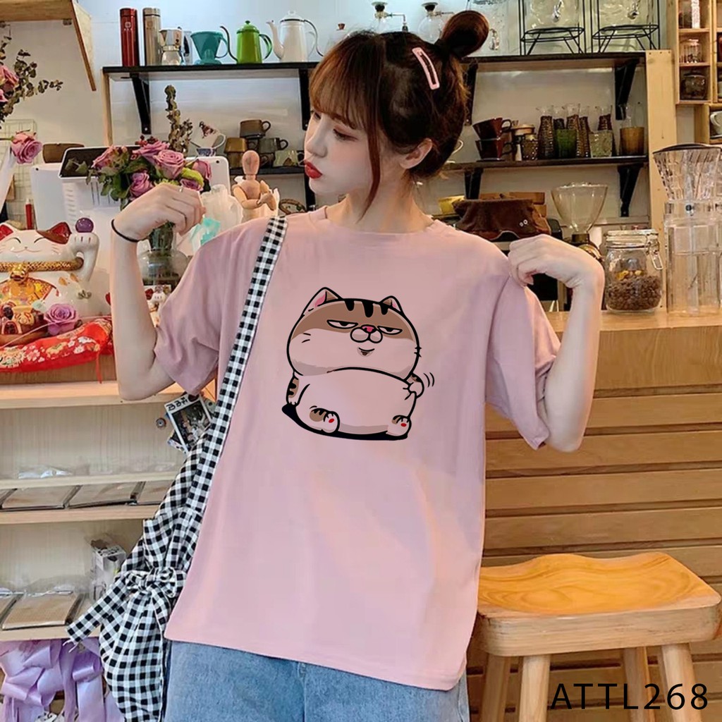 Áo phông mèo AMI nằm ngửa HARI0520