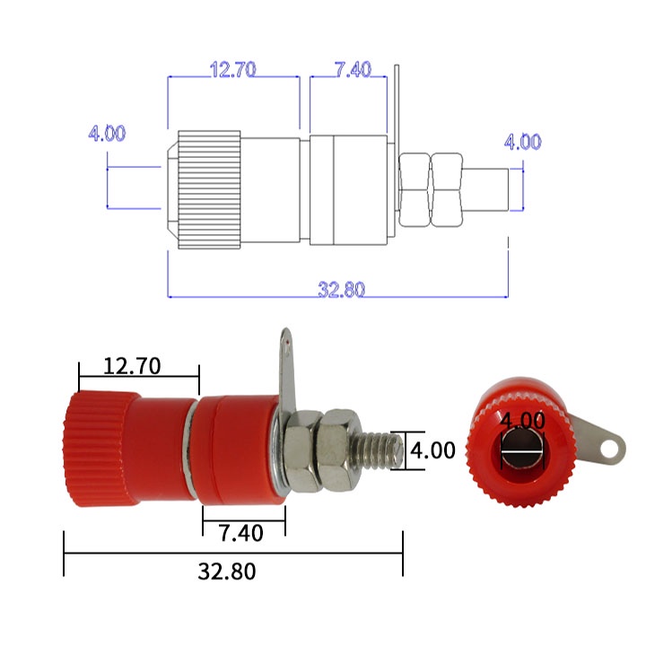 Đầu Jack JS910 B-B Dài - Jack Bắp Chuối Cái