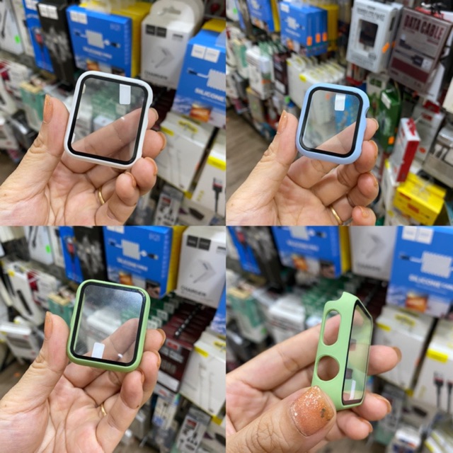 Ốp kính cường lực PC cứng siêu mỏng bảo vệ cho mặt đồng hồ iwatch 38mm 42mm 40mm 44mm