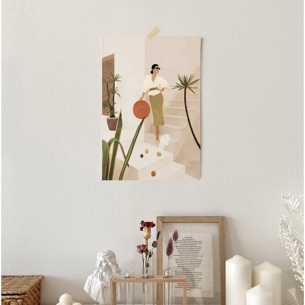 Tranh vải nhiều kích thước canvas trang trí phòng ngủ minimalist style