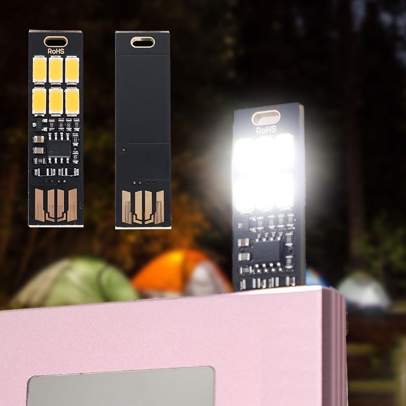 1 Đèn Led Mini 6 Bóng 5V Cổng Sạc USB Có Cảm Ứng Chạm Tiện Dụng Cho Máy Tính/Laptop