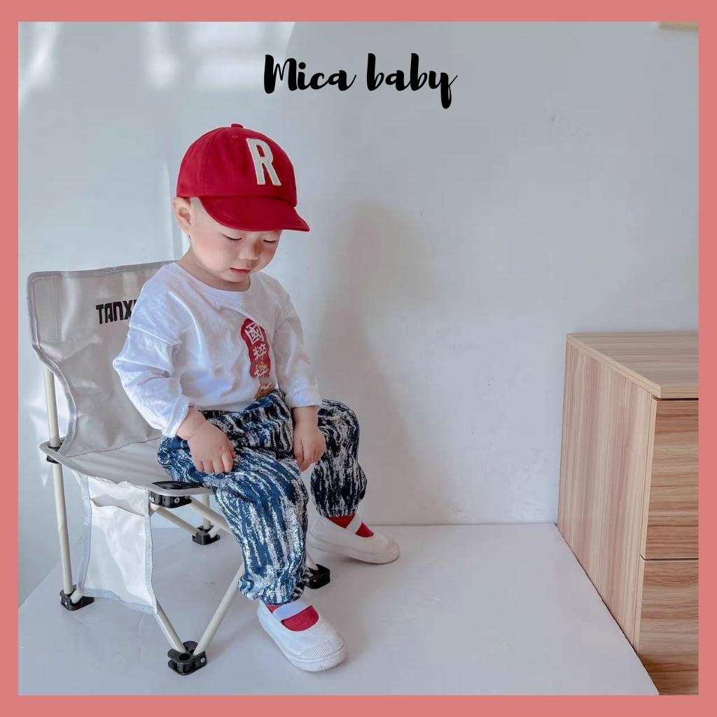 Mũ lưỡi trai mềm in hình chữ cái đáng yêu cho bé MH122 Mica Baby