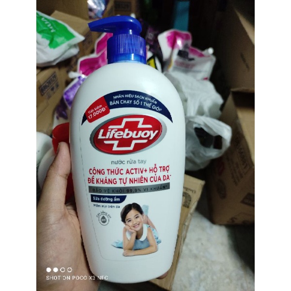 Nước rửa tay lifebuoy 500ml hàng quà công ty phát công nhân