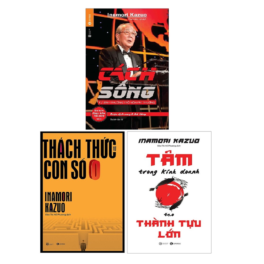 Sách - Combo Cách Sống + Thách Thức Từ Con Số 0 + Tâm Trong Kinh Doanh Tạo Thành Tựu Lớn ( 3 cuốn )