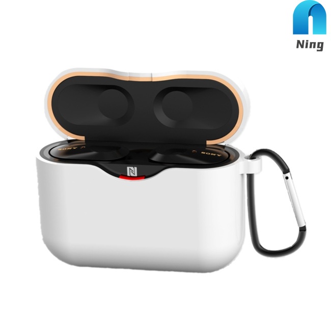 Vỏ Bảo Vệ Hộp Sạc Tai Nghe Bluetooth SONY WF-1000XM3 Bằng Silicon Có Móc Chống Thất Lạc