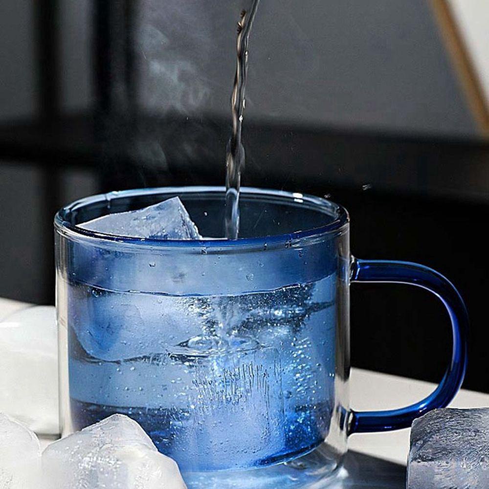 IVORY Cốc Thủy Tinh Cách Nhiệt Bền Bỉ Có Tay Cầm Độc Đáo Cho Cappuccino Latte