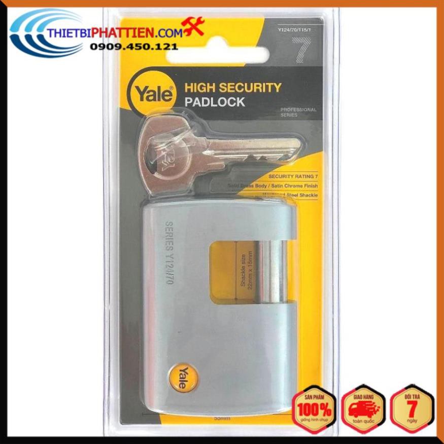 FREESHIP Ổ khóa cầu ngang Yale Y124/70/115- khóa bấm, khóa chống cắt Nhập Khẩu Chính Hãng